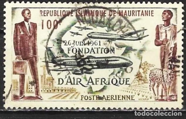 Sellos: Mauritania 1962 - Mi 181 - YT A 21 - La compa&ntilde;&iacute;a a&eacute;rea Air Afrique ( A&eacute;reo )