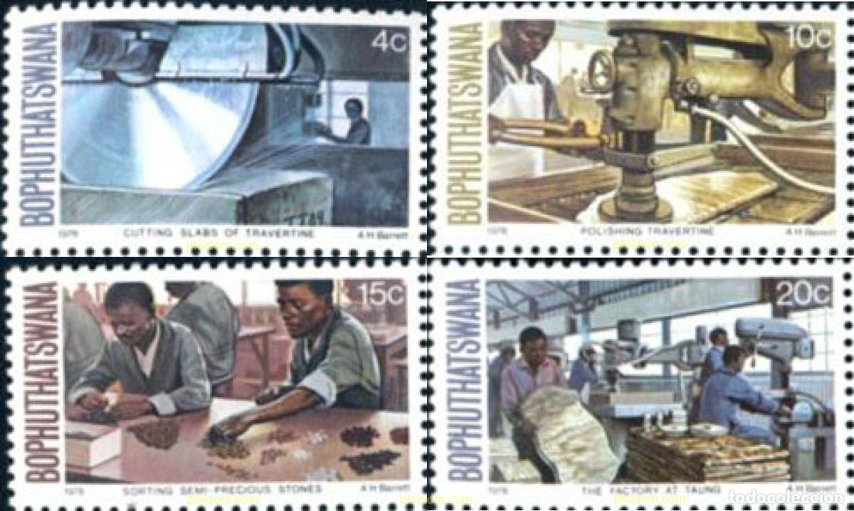 Sellos: 293029 MNH BOPHUTHATSWANA 1978 INDUSTRI DE LA PIEDRAS PRECIOSAS