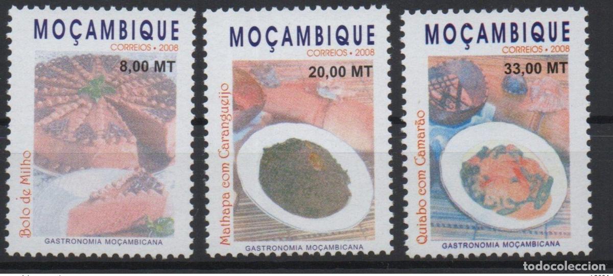 Sellos: Mozambique 2008 Mi. 3079-3081 - Gastronom&iacute;a Gastronomia MNH RARE