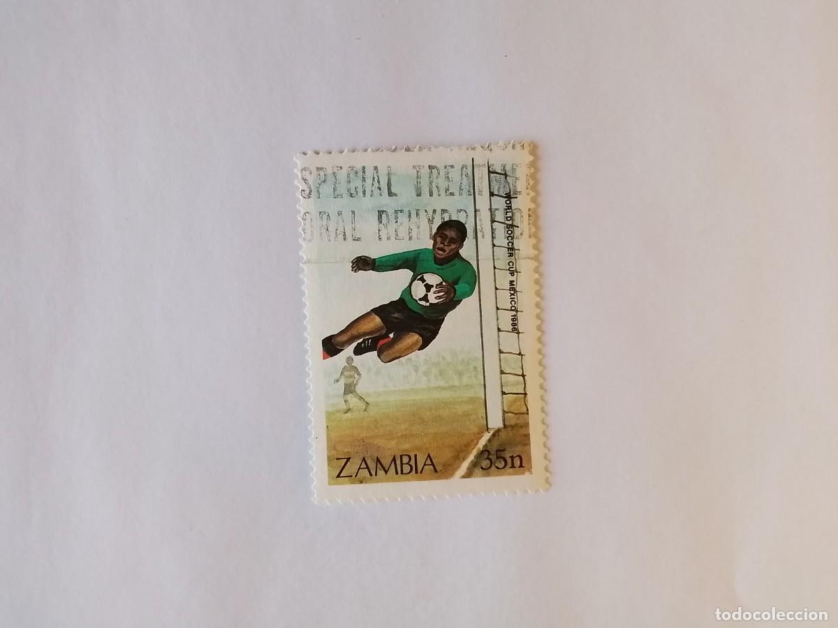 Sellos: A&Ntilde;O 1986 ZAMBIA SELLO USADO