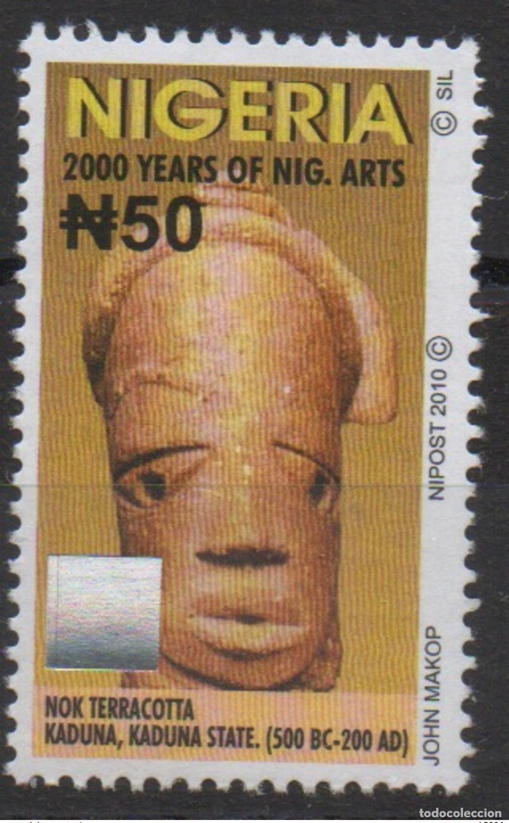 Sellos: Nigeria 2010 Holograma definitivo 2000 a&ntilde;os de arte nigeriano MNH**