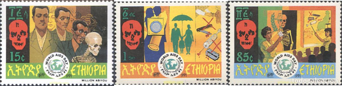 Sellos: 273271 MNH ETIOPIA 1991 DIA MUNDIAL DEL SIDA