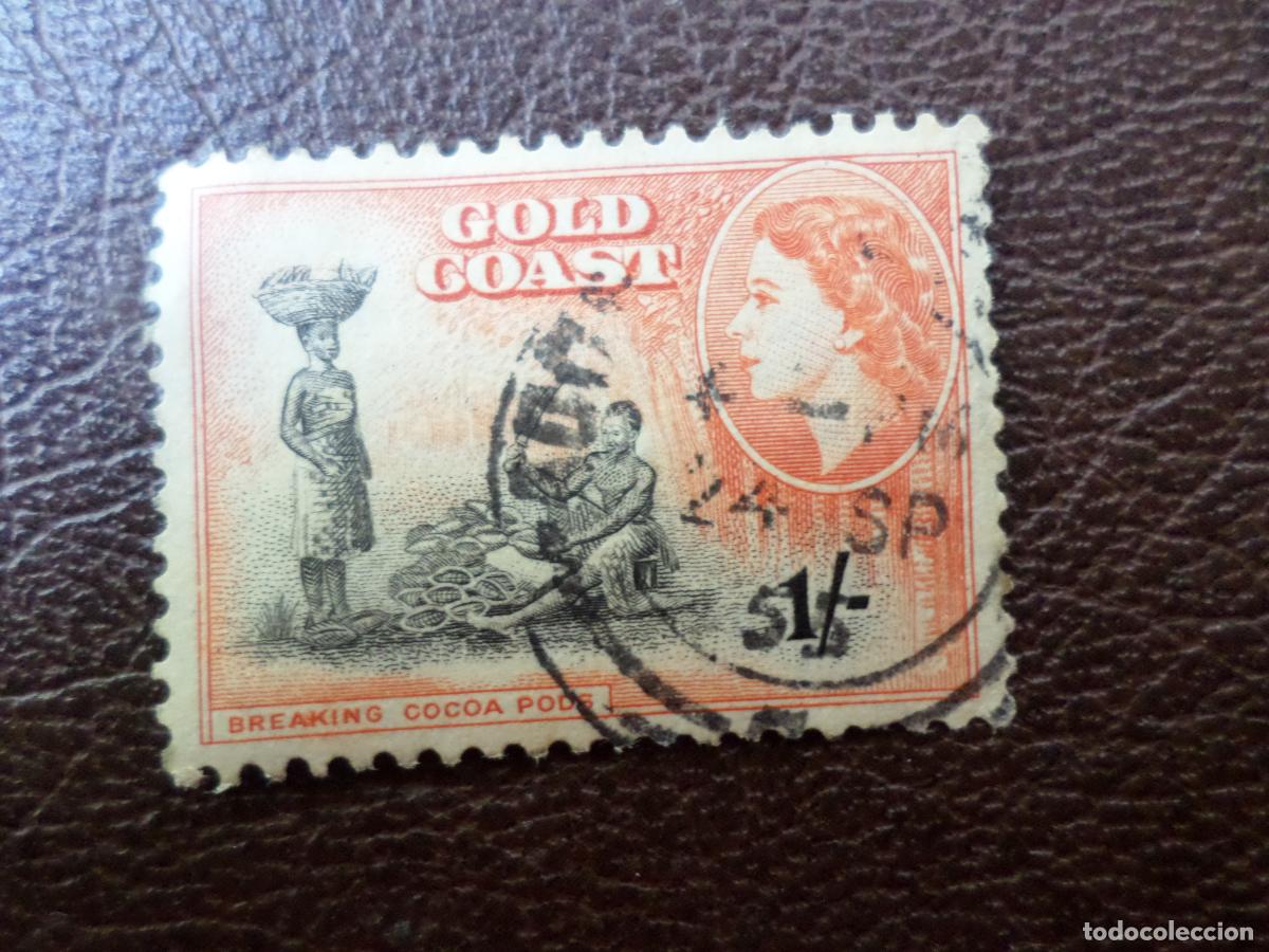 Sellos: *costa de oro, 1953, isabel II, Yvert 154