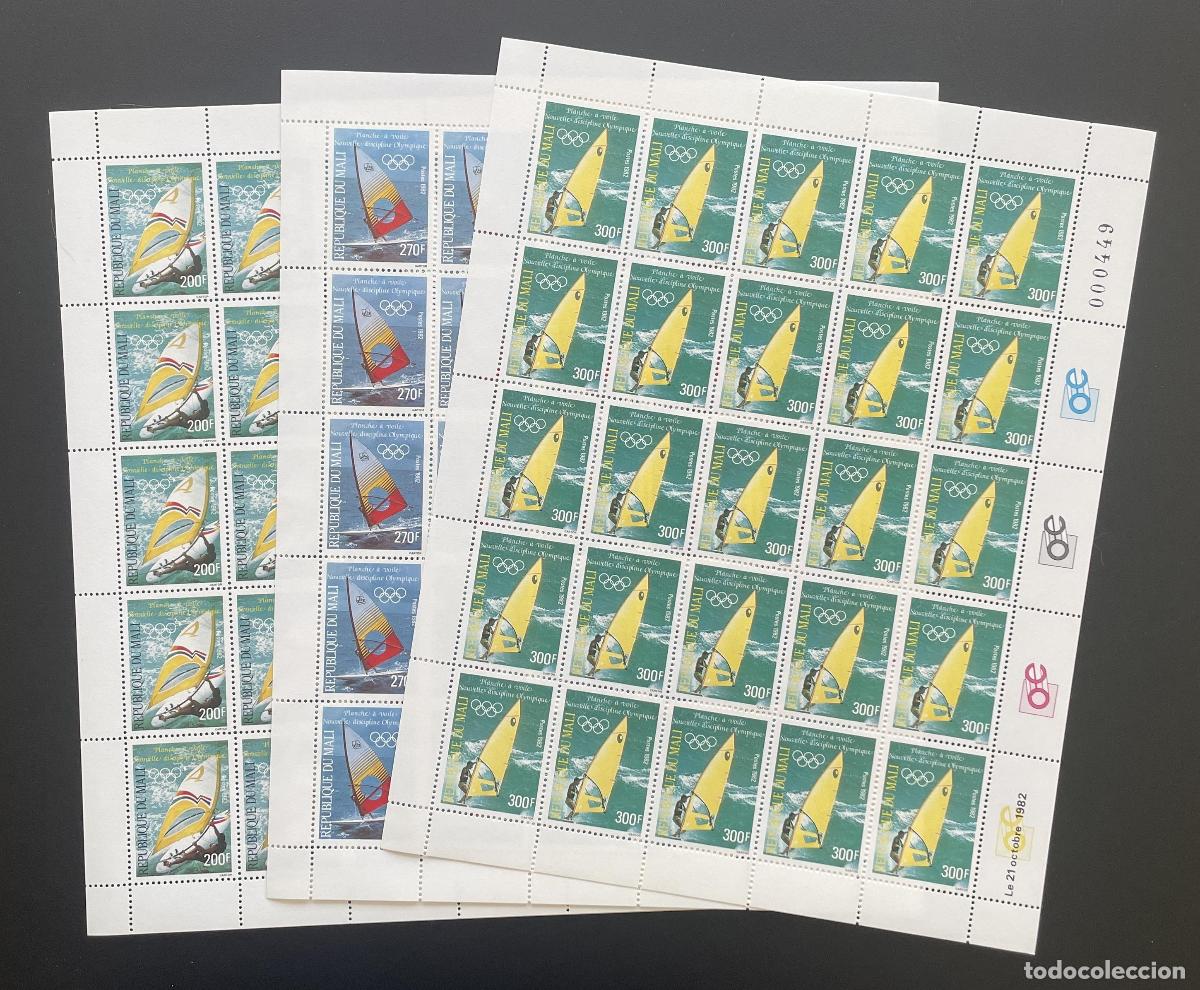 Briefmarken: Mali 1982 YT 464-466 tabl&oacute;n Juegos Ol&iacute;mpicos vela windsurf