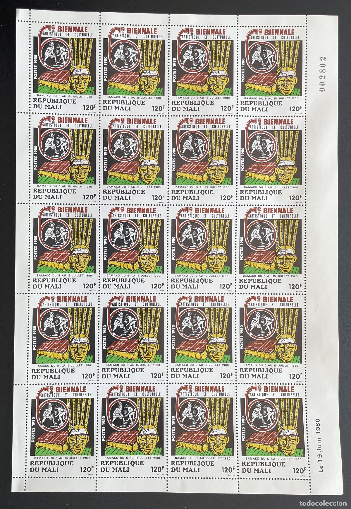 Sellos: Mali 1980 YT 385 bloque Bienal art&iacute;stica cultural Bamako