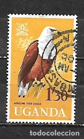 Sellos: 1965: UGANDA P&aacute;jaros - Pigargo vocinglero (usado)