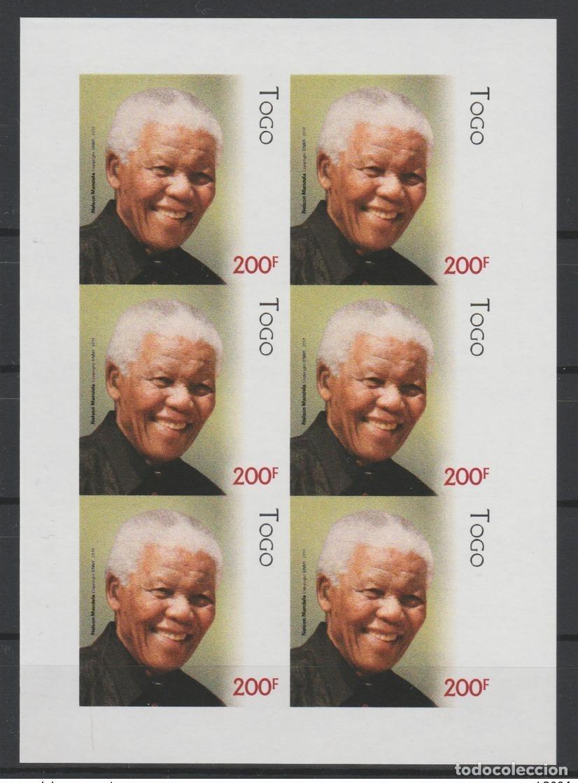 Selos: Togo 2018 Mi.? Edici&oacute;n conjunta de M/S IMPERF ND PAN Nelson Mandela 100 a&ntilde;os