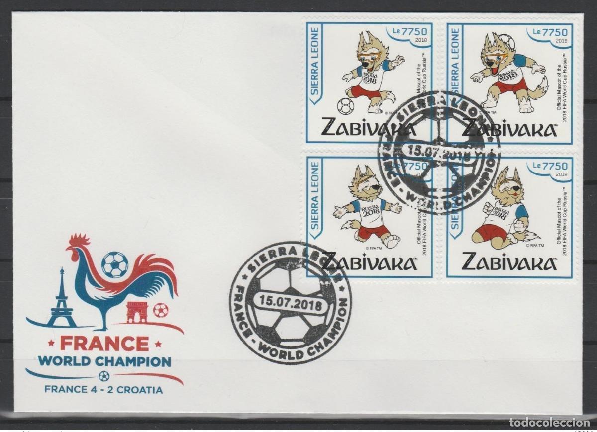Sellos: Sierra Leona 2018 FDC C 15.07.2018 Copa del Mundo &laquo;CAMPE&Oacute;N DE FRANCIA&raquo; Rusia