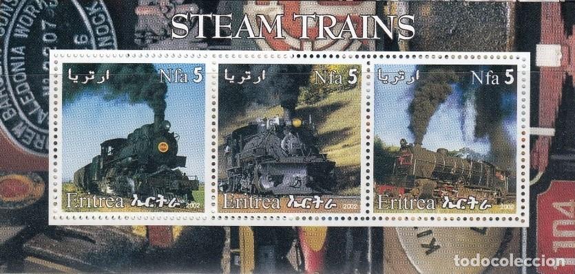 Sellos: ERITREA 2002 SHEET MNH TRENES A VAPOR STEAM TRAINS LOCOMOTORAS LOCOMOTIVES LOKOMOTIVEN ZUGE TRENI