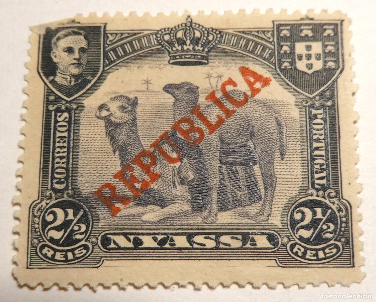 Sellos: Sello postal Colonia de Portugal Nyassa (Mozambique) Carlos I de Portugal 2 1/2 reis 1911