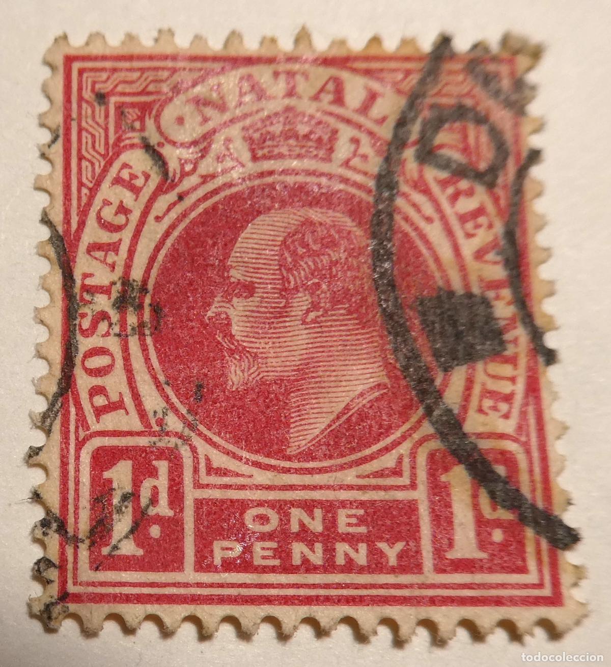 Sellos: Sello postal colonia brit&aacute;nica de Natal ,Eduardo VII 1/ Penique 1902