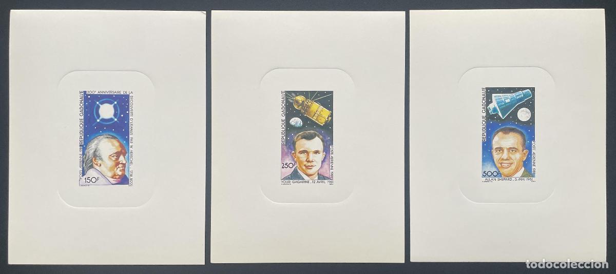 Sellos: Gab&oacute;n 1981 Mi. 764 - 766 evento de lujo Espace Gagarine Shepard Herschel