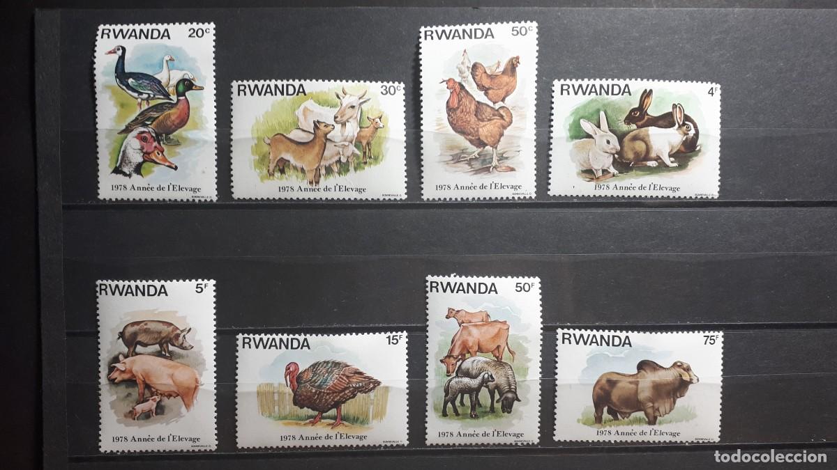 Sellos: RUANDA. FAUNA. A&Ntilde;O 1978. **. EDIFIL 860/7