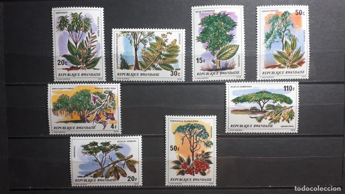 Sellos: RUANDA. FLORA. A&Ntilde;O 1979. **. EDIFIL 878/85