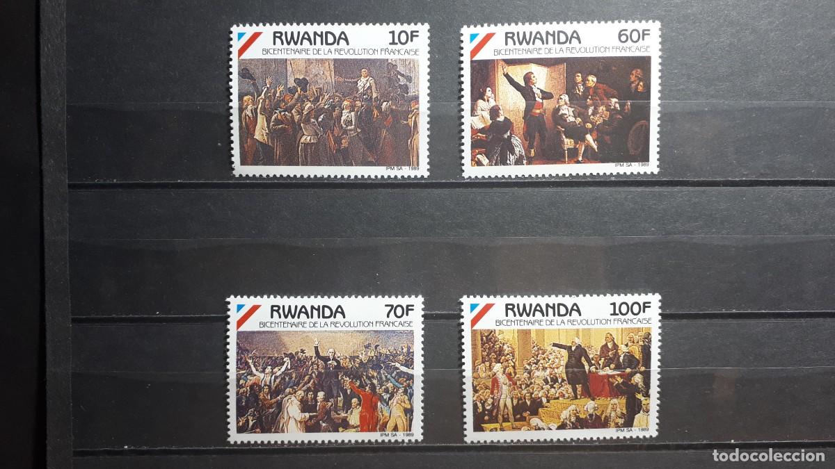 Sellos: RUANDA. HISTORIA. A&Ntilde;O 1989. **. EDIFIL 1289/92