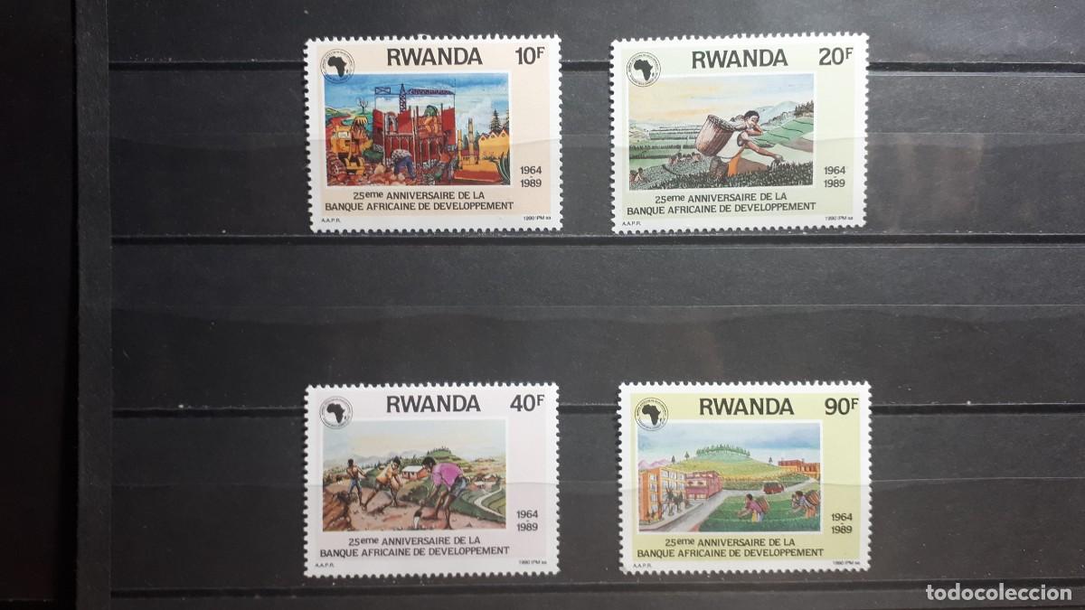 Sellos: RUANDA. A&Ntilde;O 1989. **. EDIFIL 1297/300