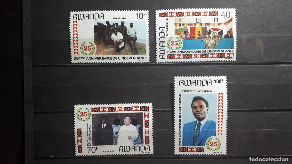Sellos: RUANDA. HISTORIA. A&Ntilde;O 1987. **. EDIFIL 1237/40