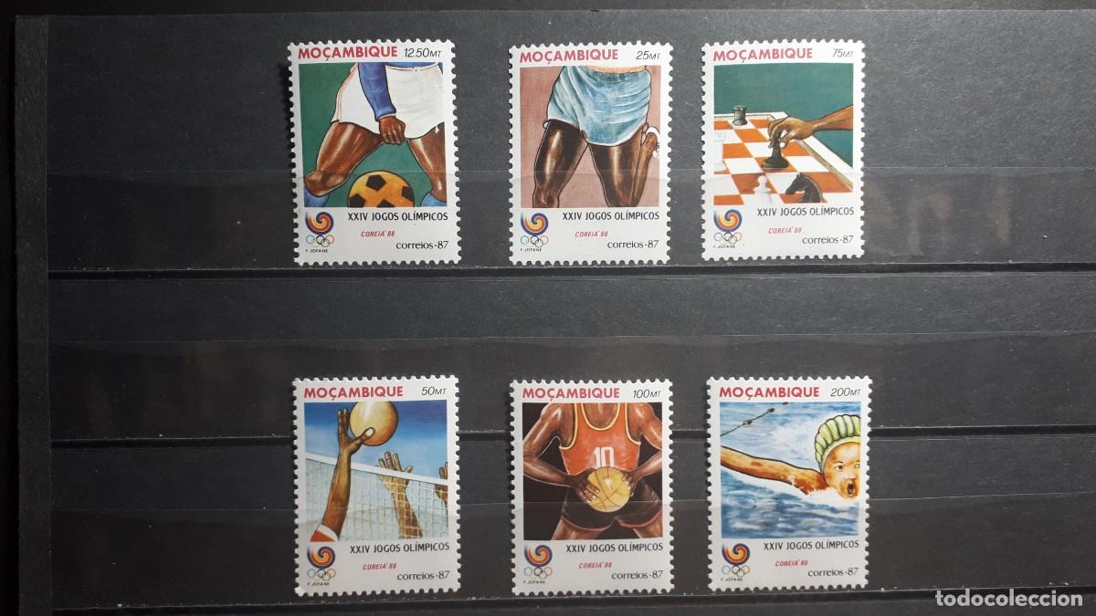 Sellos: MOZAMBIQUE. OLIMPIADAS. A&Ntilde;O 1987. **. EDIFIL 1065/70.
