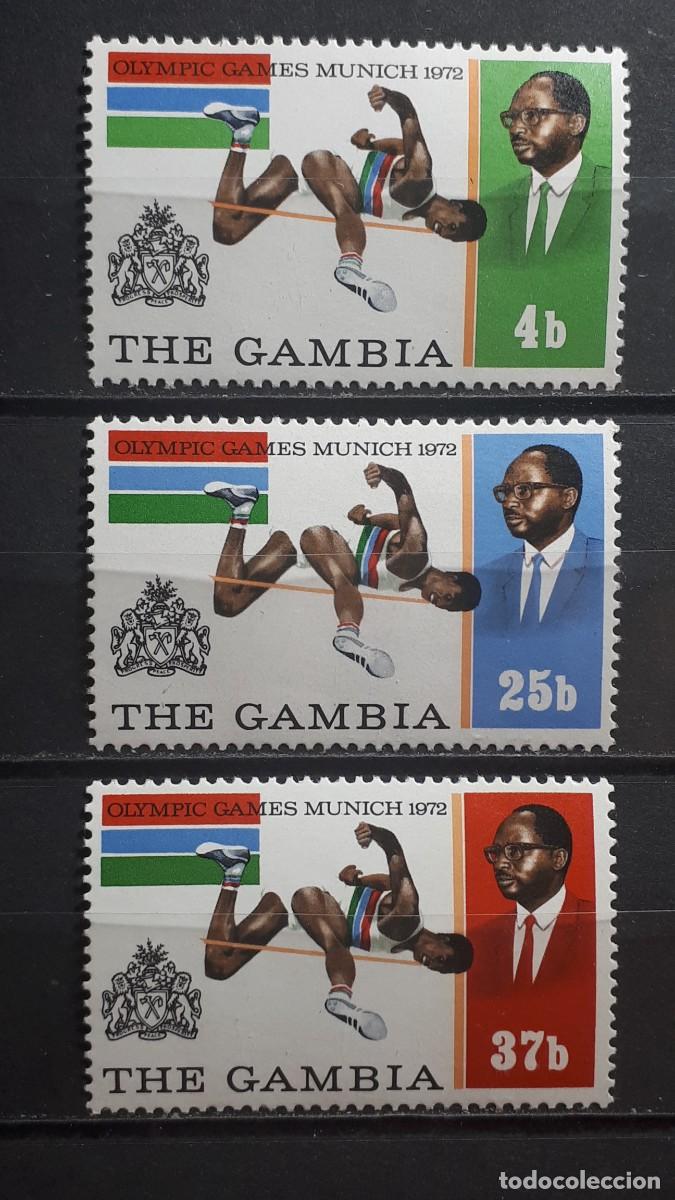 Sellos: GAMBIA. OLIMPIADAS. A&Ntilde;O 1972. **. EDIFIL 265/7