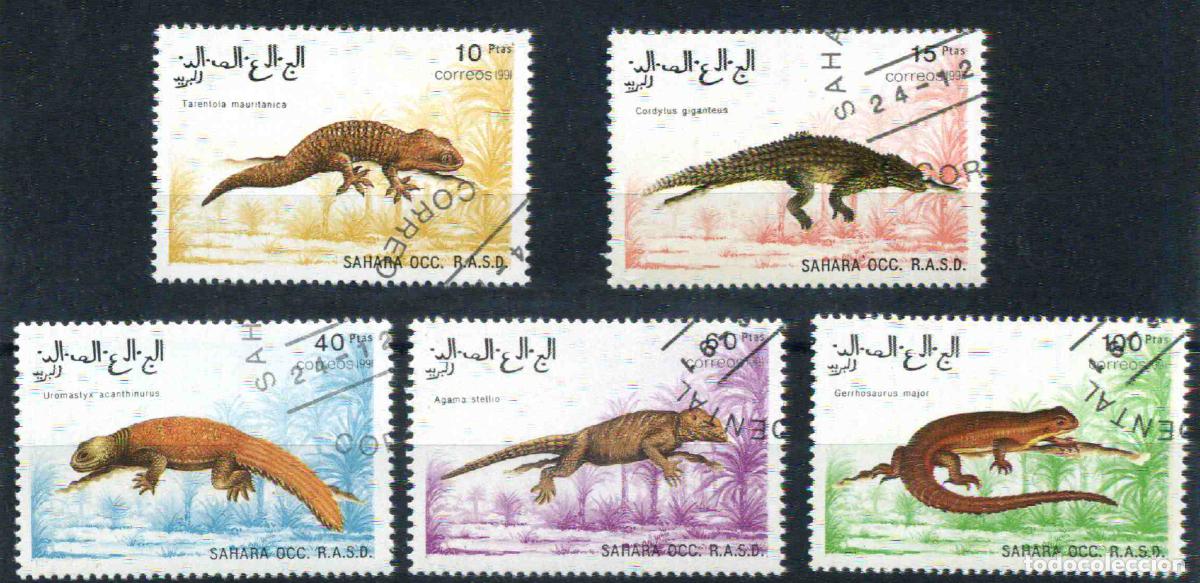 Sellos: RASD - Sahara Occ. 1991 Reptiles