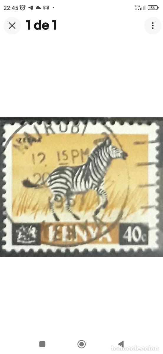 Sellos: KENIA 1966 Fauna. USADO.