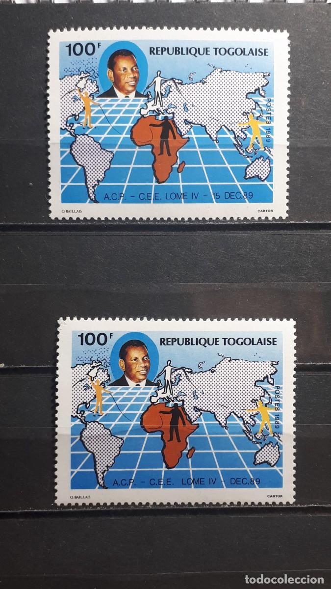 Sellos: TOGO. FAUNA. A&Ntilde;O 1989. **. YVERT 1280/1