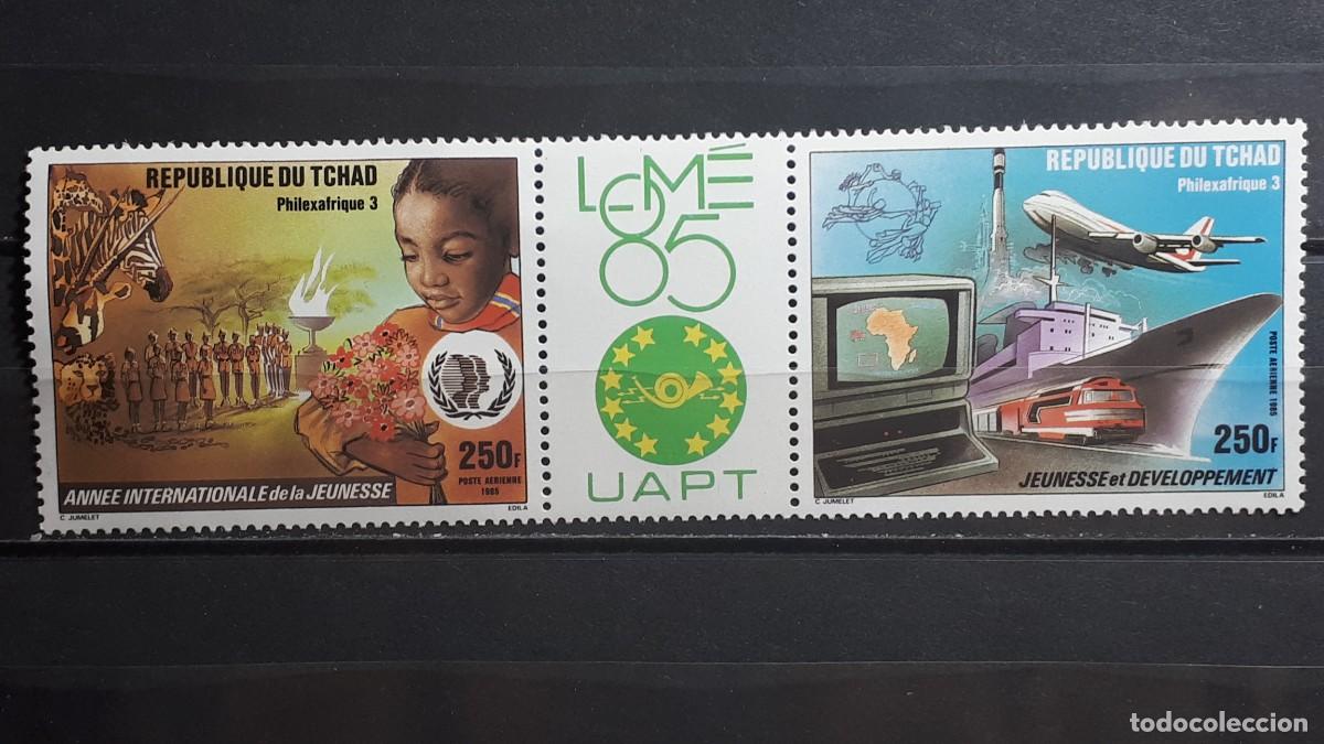 Sellos: TCHAD. A&Ntilde;O 1985. **. YVERT A&eacute;reo 297/8A
