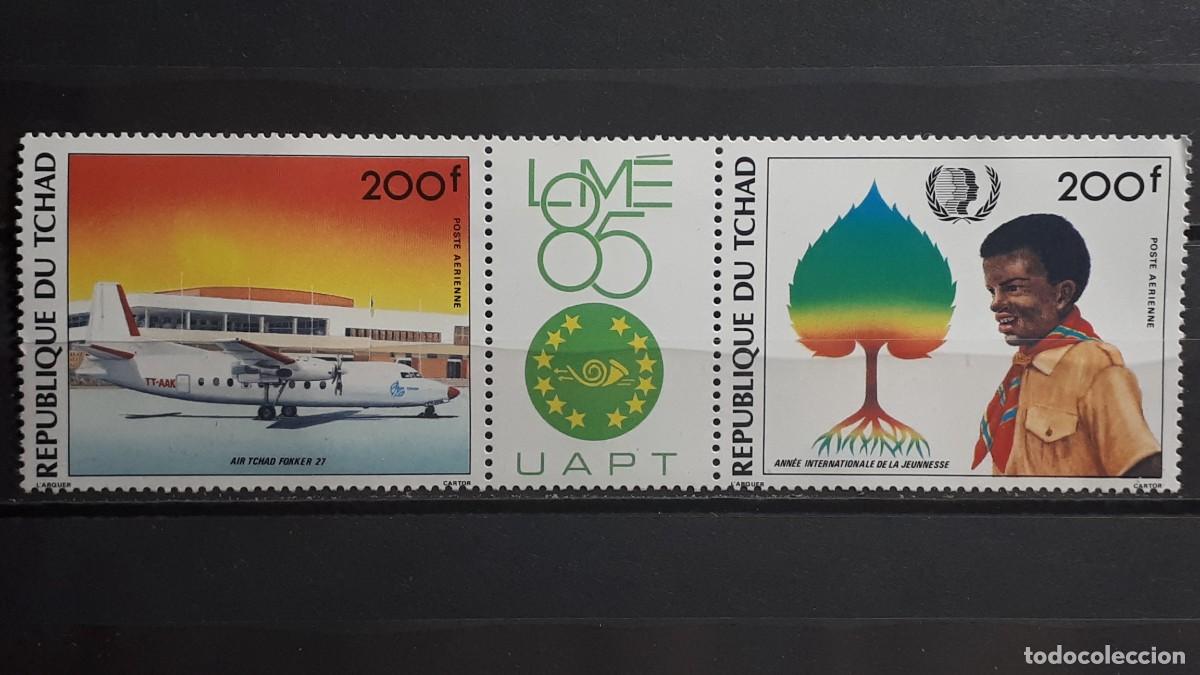 Sellos: TCHAD. A&Ntilde;O 1985. **. YVERT A&eacute;reo 289/90A