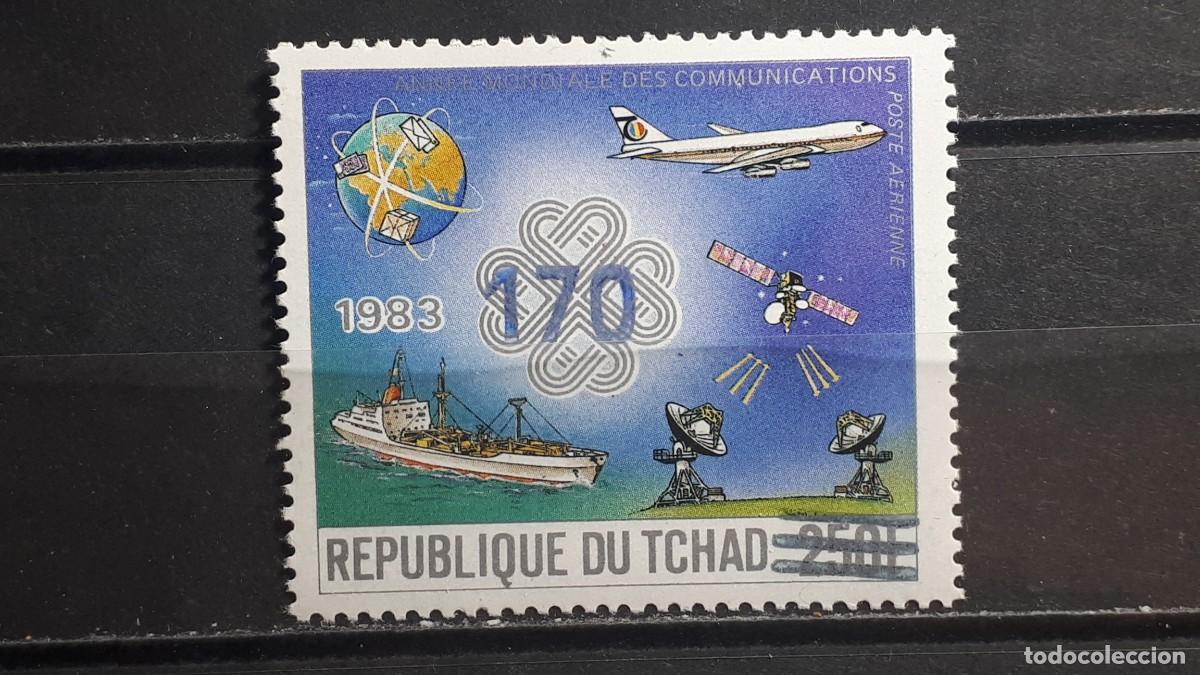 Sellos: TCHAD. A&Ntilde;O 1984. **. YVERT A&eacute;reo con sobrecarga. 282