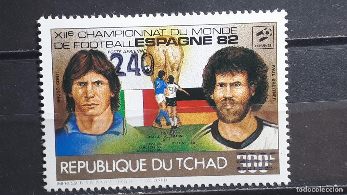 Sellos: TCHAD. A&Ntilde;O 1982. **. YVERT A&eacute;reo con sobrecarga. 246E