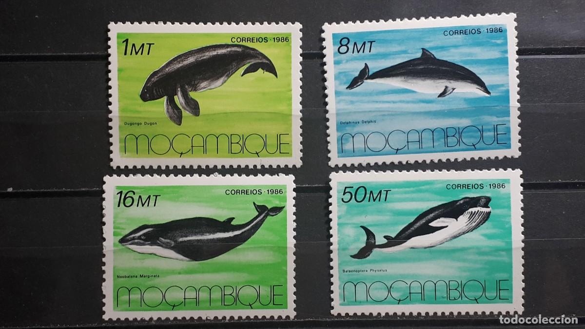 Sellos: MOZAMBIQUE. FAUNA. A&Ntilde;O 1986. **. YVERT 1137/40