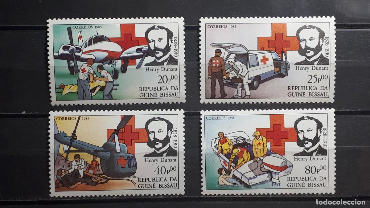 Sellos: GUINEA BISSAU. CRUZ ROJA. A&Ntilde;O 1985. **. YVERT 350/3