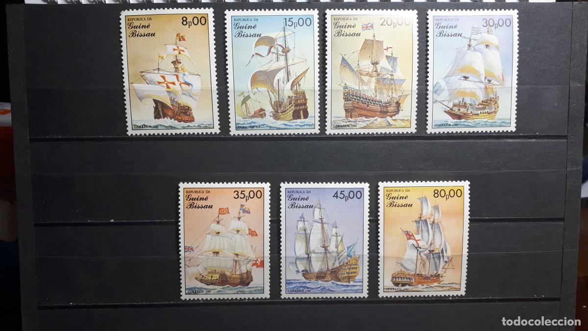 Sellos: GUINEA BISSAU. BARCOS. A&Ntilde;O 1985. **. YVERT 368/74