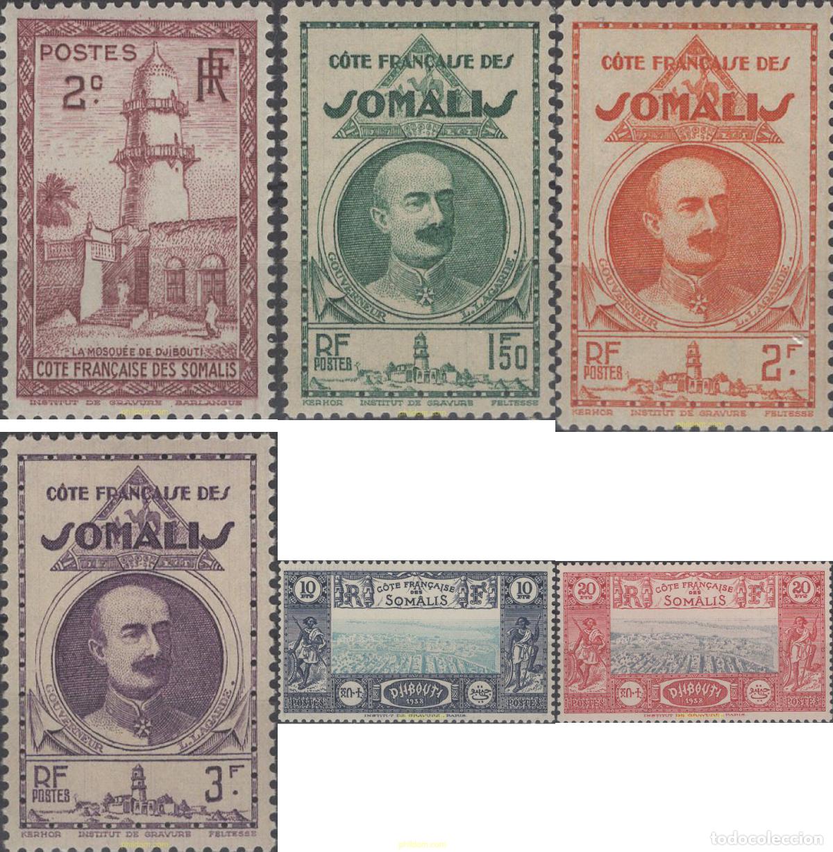 Sellos: 643118 MNH COSTA DE LOS SOMALIS 1938 SELLOS D SOMALIA