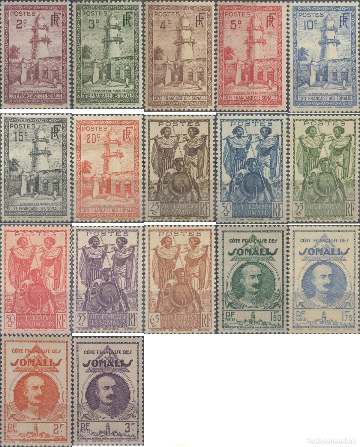 Sellos: 656232 MNH COSTA DE LOS SOMALIS 1938 SELLOS D SOMALIA