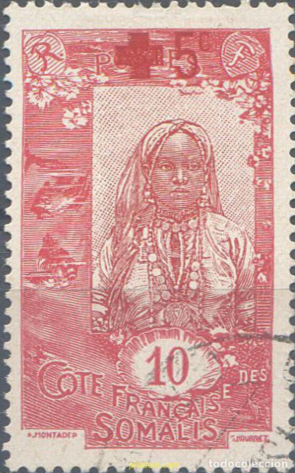 Sellos: 656254 USED COSTA DE LOS SOMALIS 1915 SOBRECARGA A BENEFICIO DE LA CRUZ ROJA. SELLO DEL 1915 SOBREC