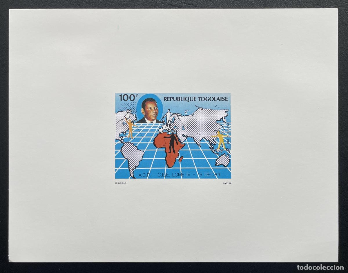 Stamps: Togo 1989 Mi. 2149 a prueba de lujo ACP EEC Lom&eacute; IV Mapa mundial &Aacute;frica