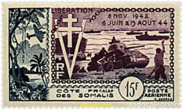 Sellos: 40340 MNH COSTA DE LOS SOMALIS 1954 10 ANIVERSARIO DE LA LIBERACION