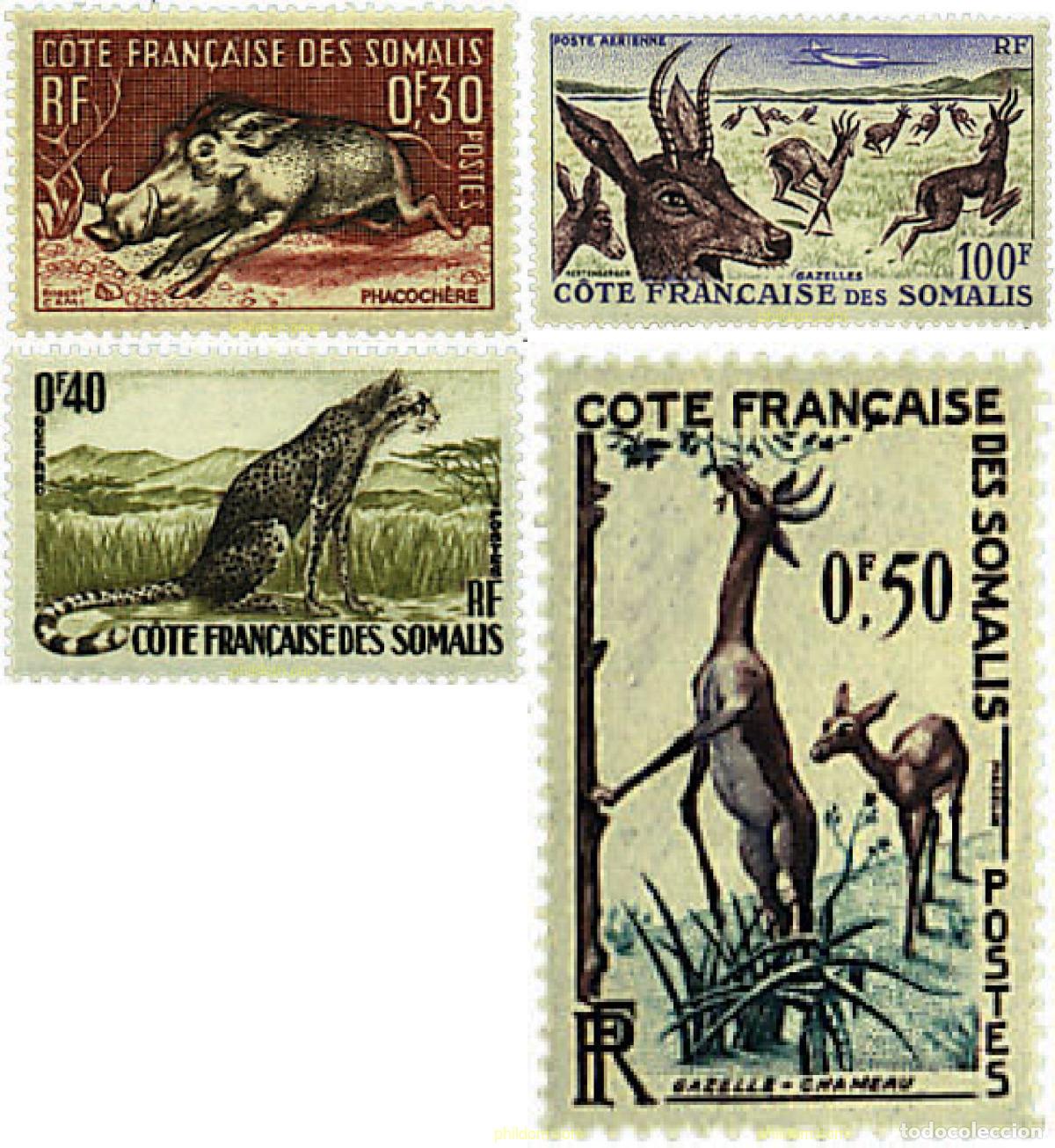 Sellos: 639429 MNH COSTA DE LOS SOMALIS 1958 MAMIFEROS
