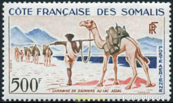 Sellos: 30207 MNH COSTA DE LOS SOMALIS 1962 CARAVANA DE SALINEROS EN EL LAGO ASSAL.