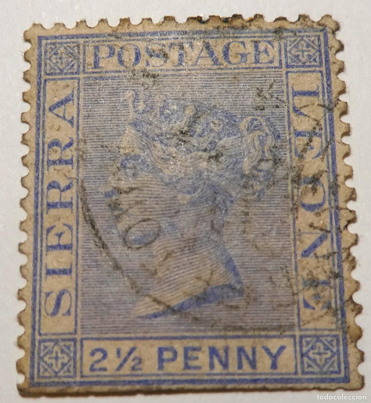 Sellos: Sello postal de Sierra Leona de 2&frac12; peniques 1840 Reina Victoria
