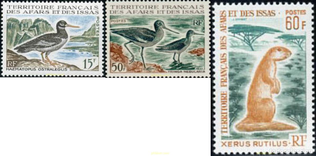 Sellos: 667664 HINGED AFARS E ISSAS 1967 FAUNA