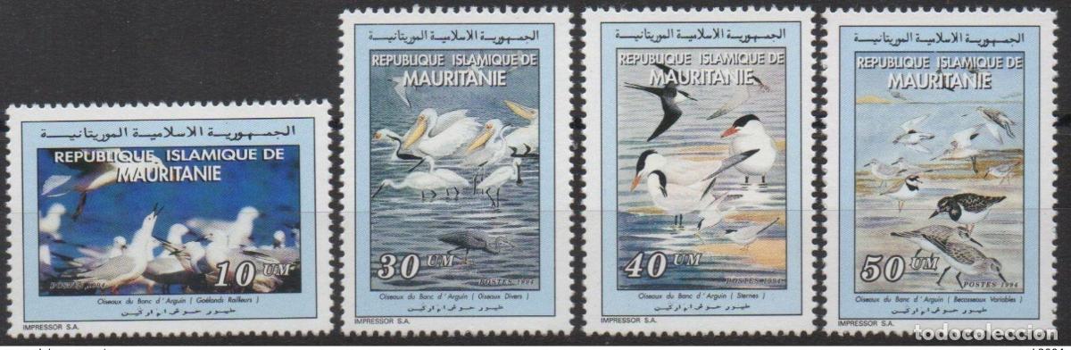 Sellos: Mauritania 1994 Mi. 1025 - 1027 P&aacute;jaros Banc D'Arguin Fauna escasa MNH