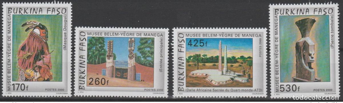 Sellos: Burkina Faso 2000 Mi. 1815 - 1818 Museo de Bel&eacute;m Yegre Manega Art 4 val. **