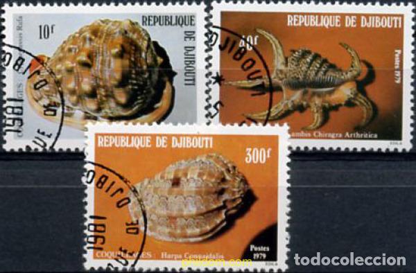 Sellos: 210742 USED DJIBOUTI 1979 CONCHAS