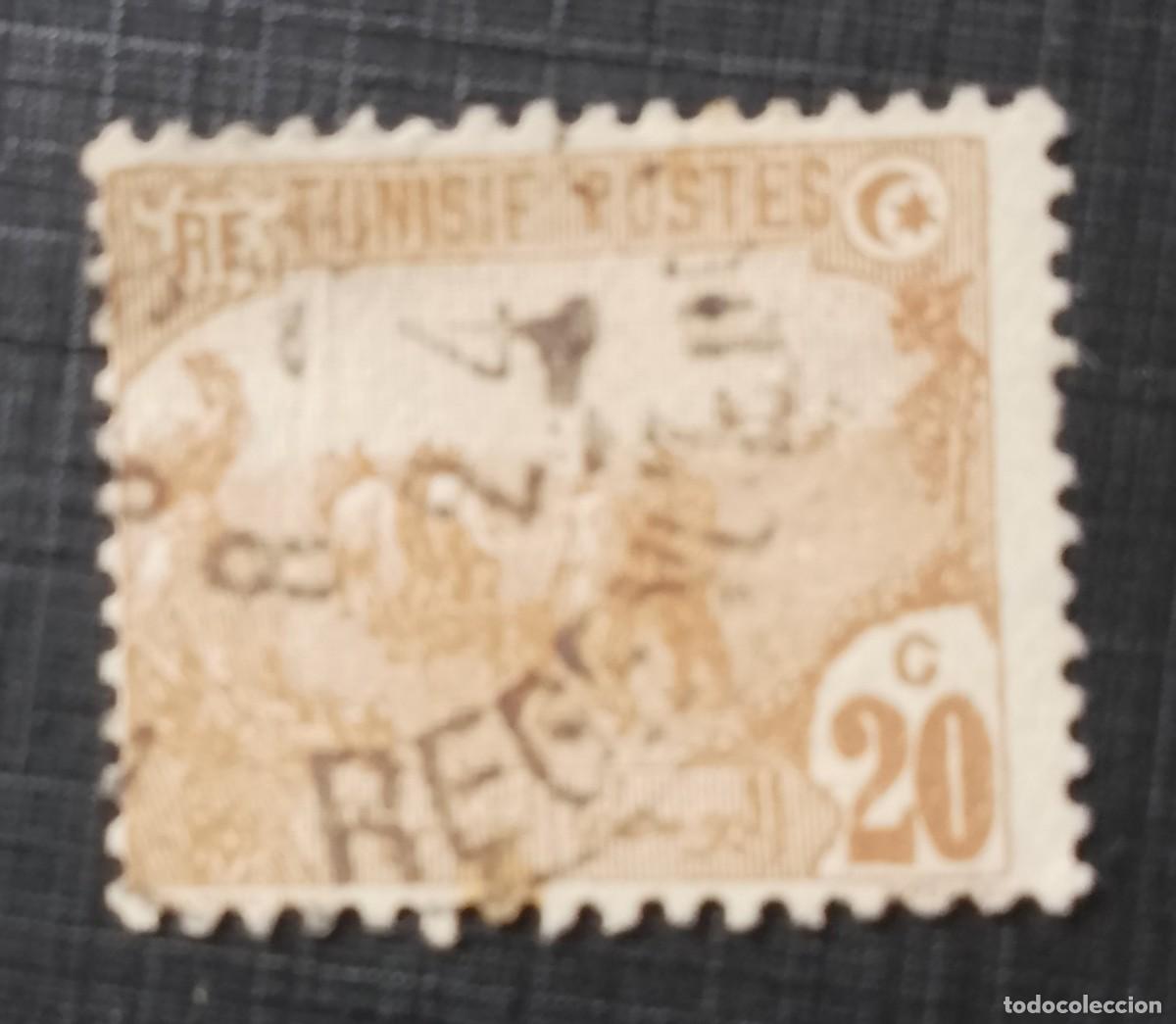 Sellos: TUNEZ - V/F 20 C - A&Ntilde;O 1912.1920 - LABRADOR
