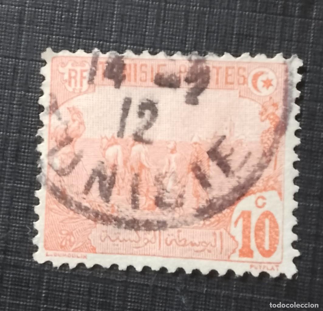 Sellos: TUNEZ - V/F 10 C - A&Ntilde;O 1912.1920 - LABRADOR