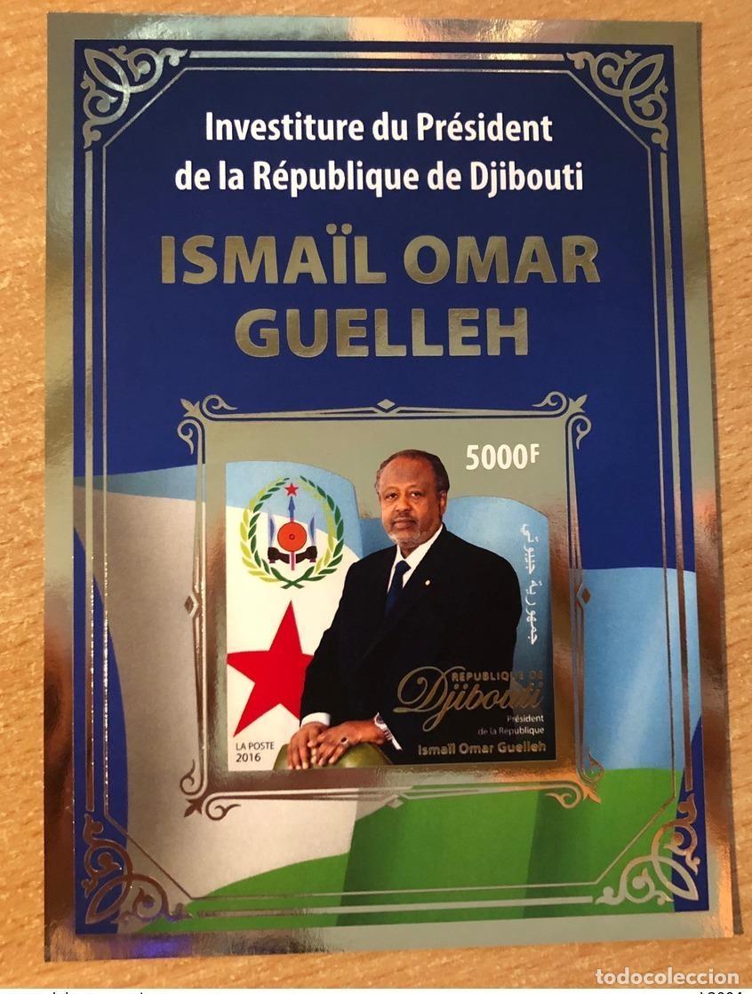 Sellos: Yibuti 2016 IMPERF ND Mi. Bl. 227 pan de oro presidente Ismail Omar Guelleh