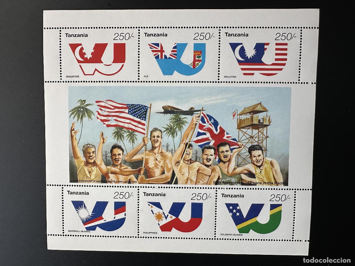 Sellos: Tanzania 1995 Mi. 2118-2124 2&ordf; Guerra WWII 50 Aniversario Paz Pac&iacute;fico