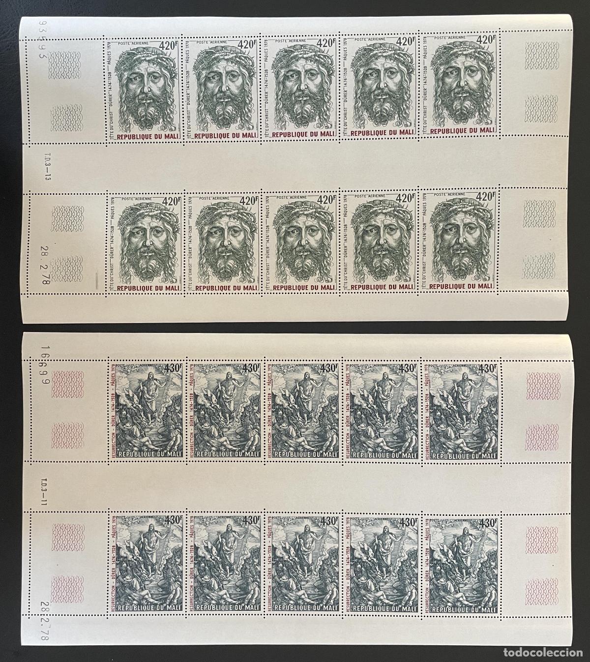 Sellos: Mali 1978 YT PA 326-327 bloque Pascua D&uuml;rer Cristo Resurrecci&oacute;n